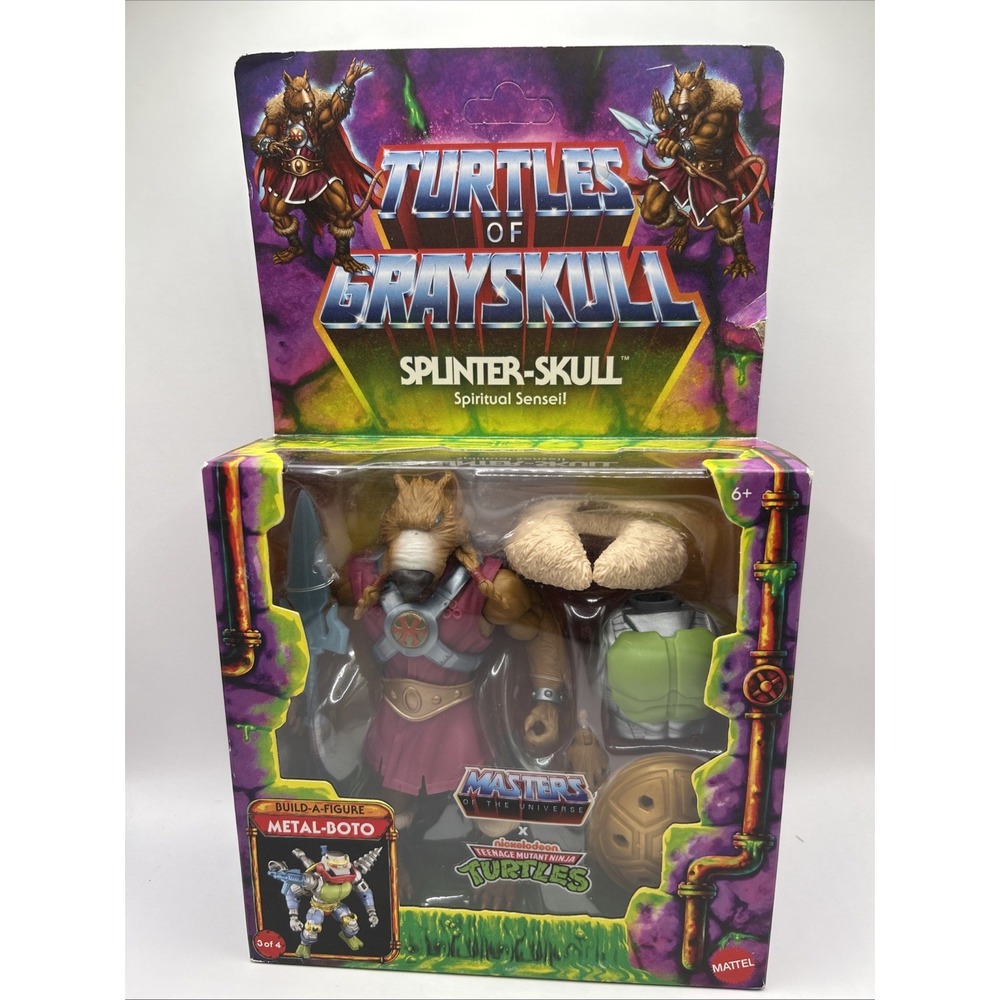 Turtles of Grayskull Splinter Skull Spiritual Sensei TMNT  Box Damage